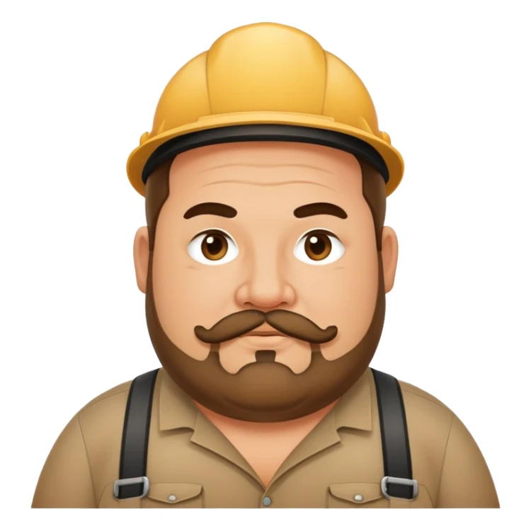 Fat longshoreman facial hair  sticker