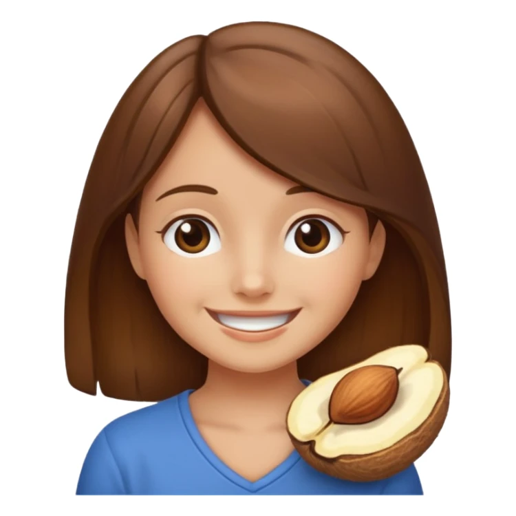 brown haired girl on a cheatnut hporse smiling' sticker