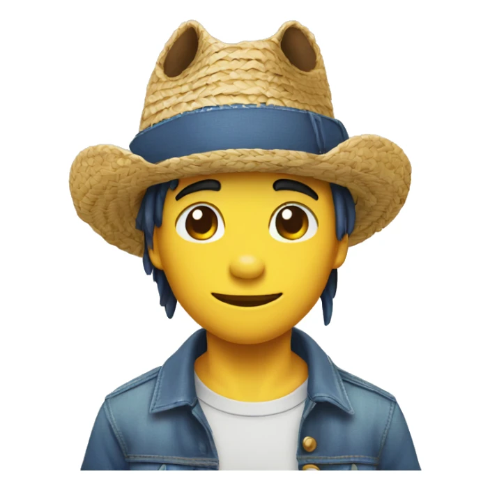 Stitch avec un chapeau de paille sticker