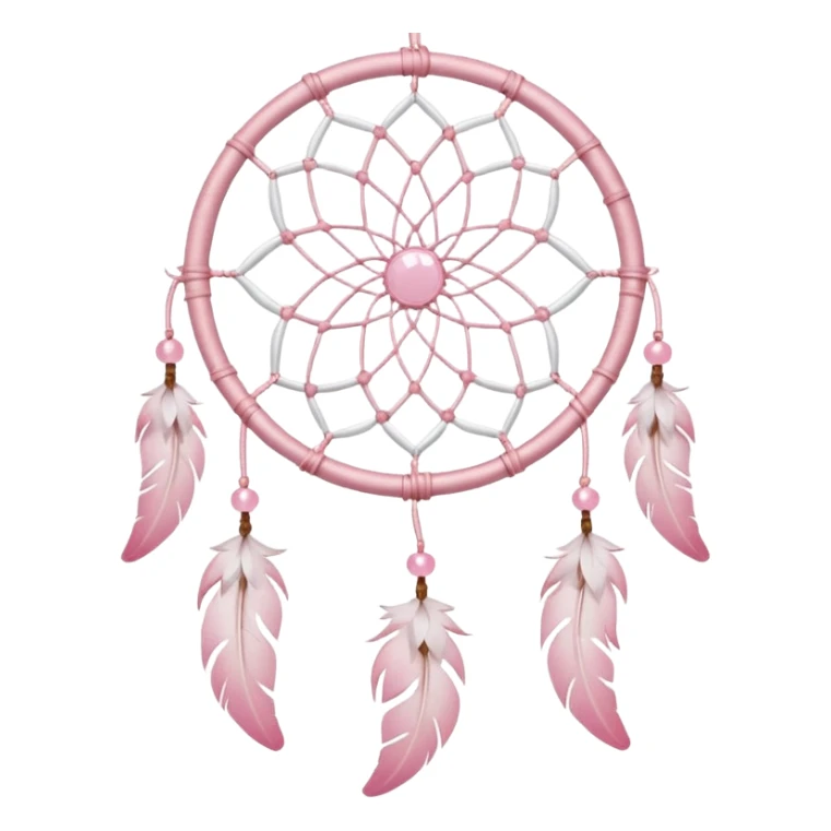 Pastel pink and white Sakura dreamcatcher-suncatcher sticker