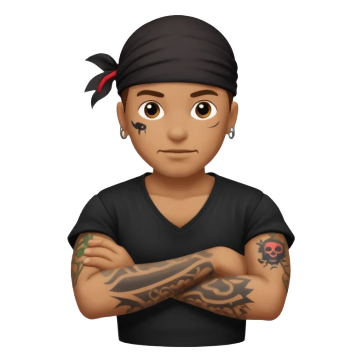 Pirate with black shirt saying I love you sticker