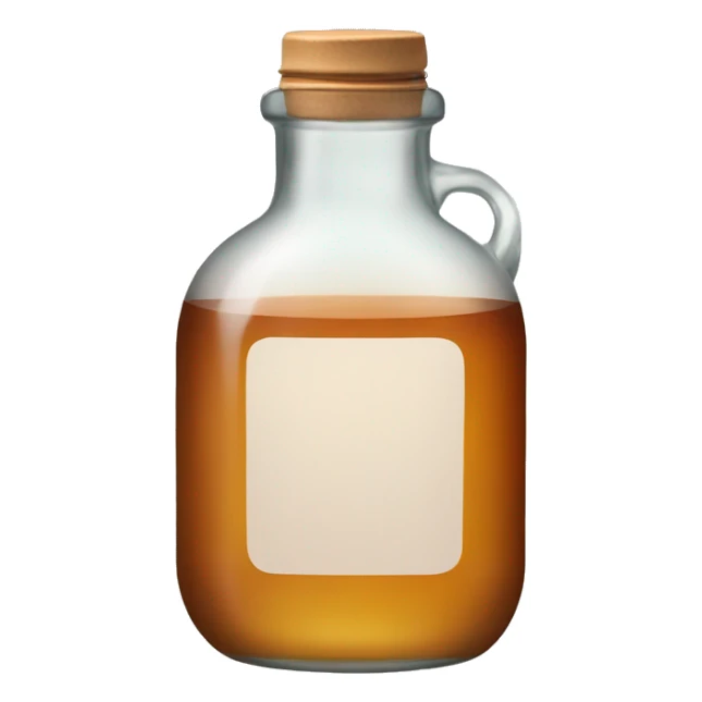 glass bottle with tea sticker