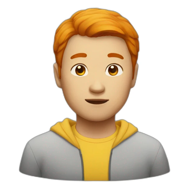 Redhair Chinese yellow man sticker