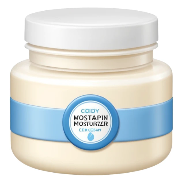 body moisturizer cream pot with label sticker