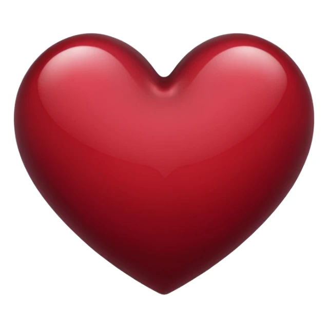 Wine coloured heart emoji sticker