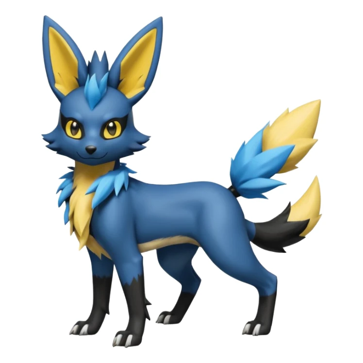 Lucario-Umbreon-Jolteon-Fakémon-hybrid-creature (full body)  sticker