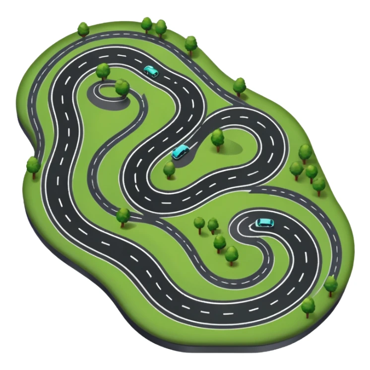 creat the nurburgring track map as a emoji sticker