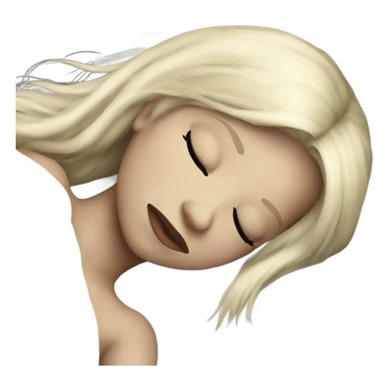 Blonde goth girl sleeping in bed sticker