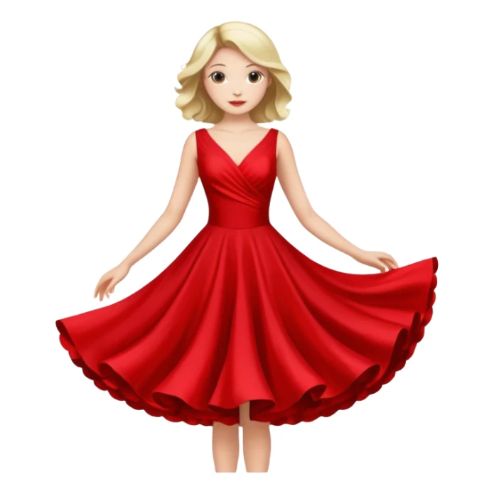 Woman Twirl occasion circle dress sticker