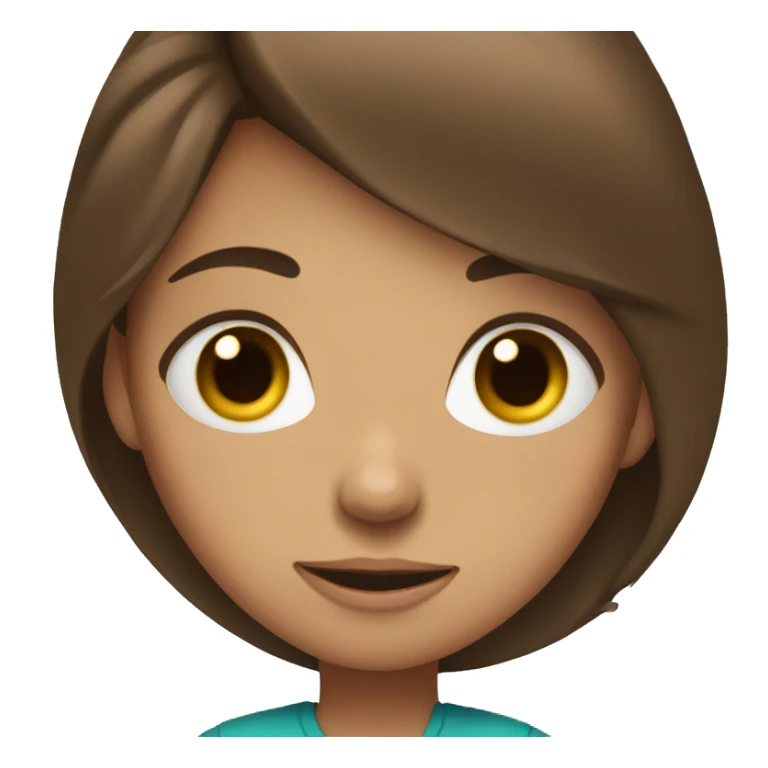 A girl with brown hair rolling her eyes  sticker