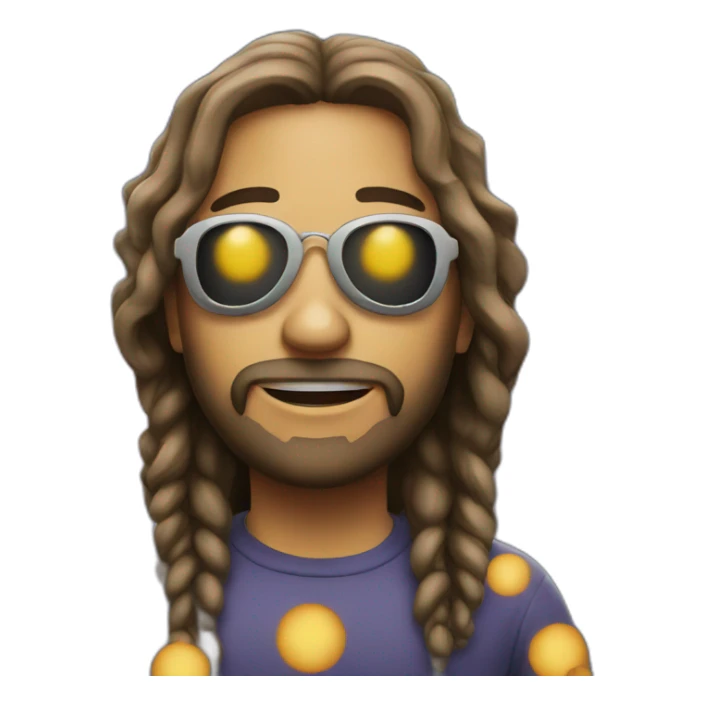 hippie in space sticker