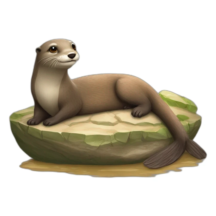 Loutre sur tortue sur chien et sur chat sticker