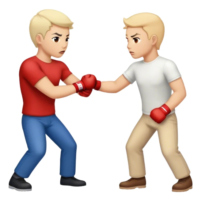 Canadian vs American fighting sticker