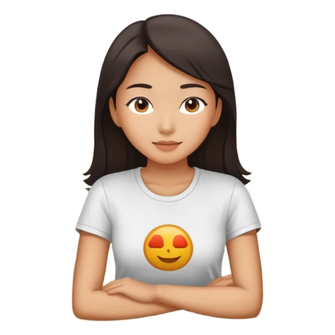 asian women wearing t shirt lying down on a beach sticker