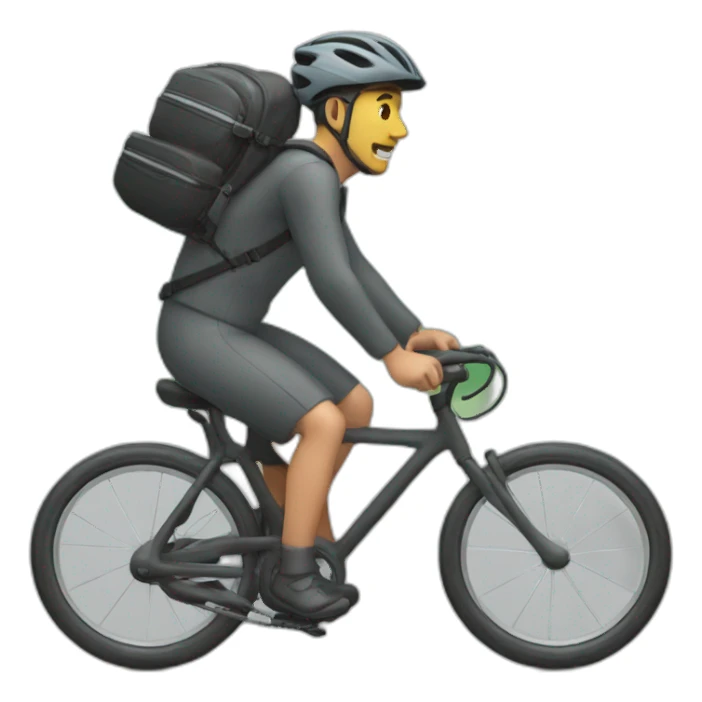 Un homme qui est sur un vélo tout terrain sticker