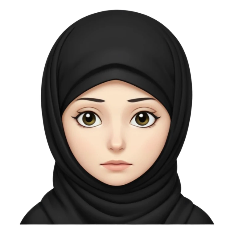 sick and tired woman in black hijab sticker
