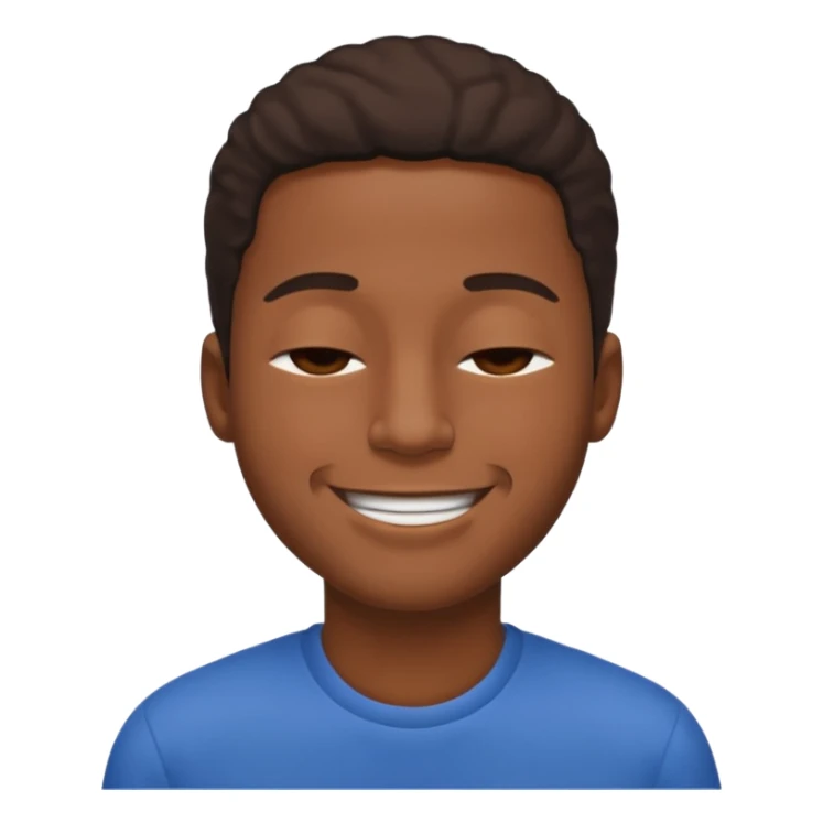a black dude with a smile so big it reaches his ears sticker