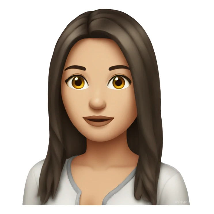 Beautiful brunette girl pretty sticker