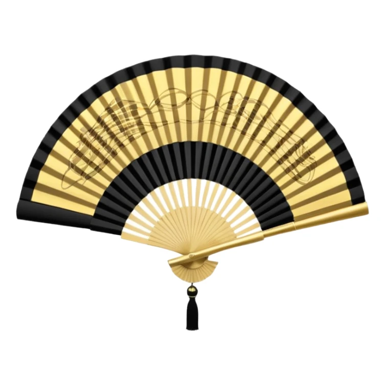 japanese hand fan glossy circuit sticker
