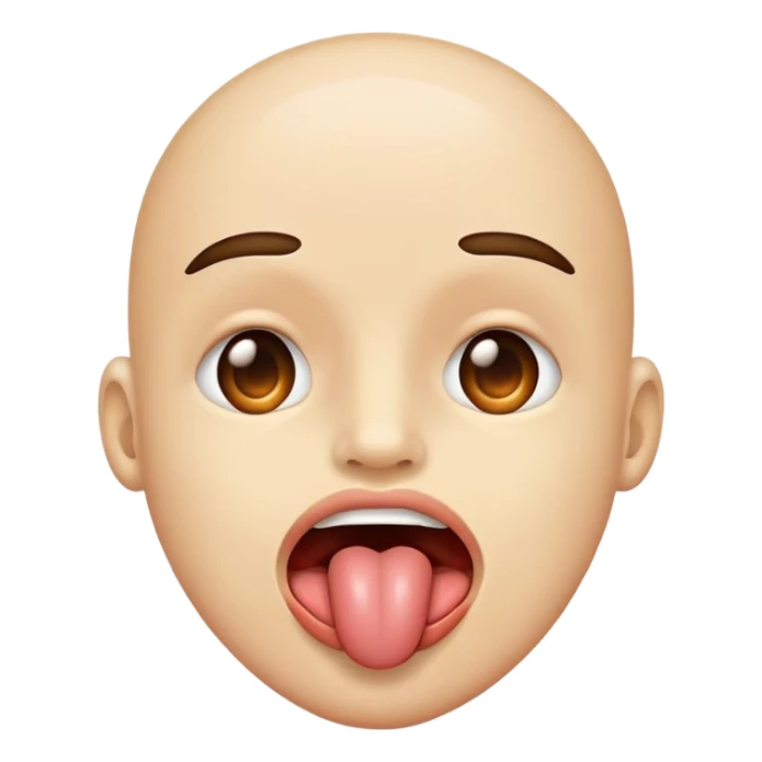 steamhappy with saliva around its tongue sticker