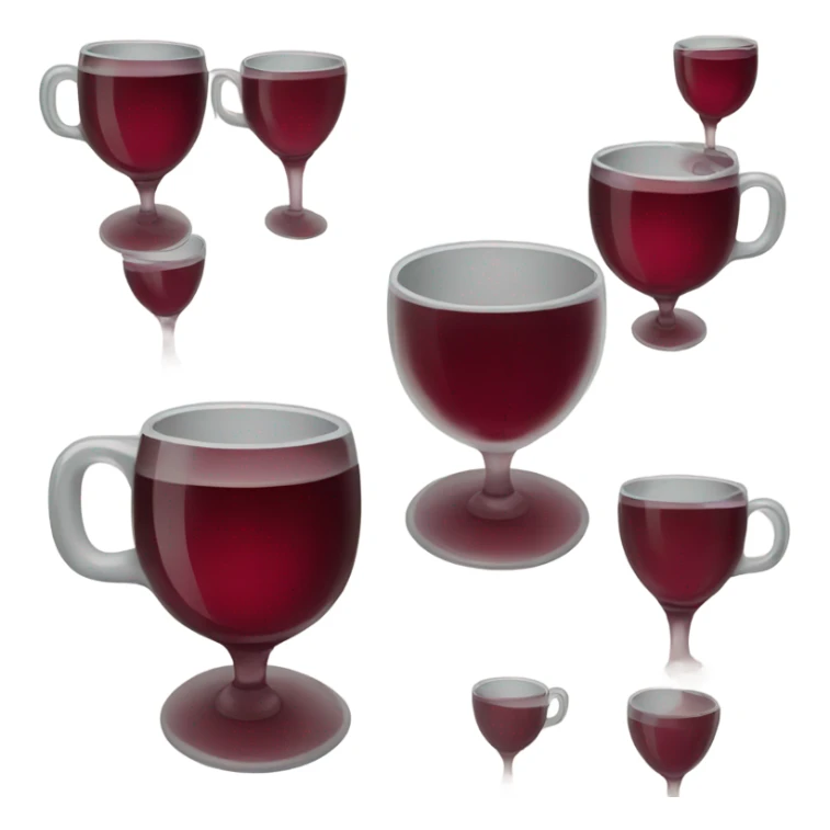 Two cups of burgundy wine sticker