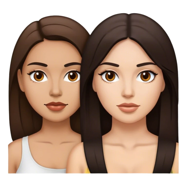 Latina girlfriend with white brunette girlfriend sticker
