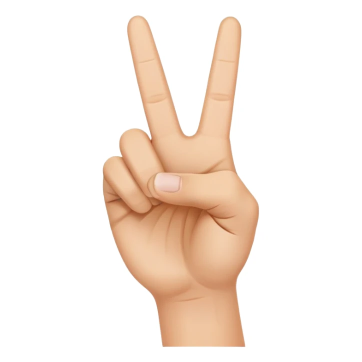 victory hand sign with peace symbol sticker
