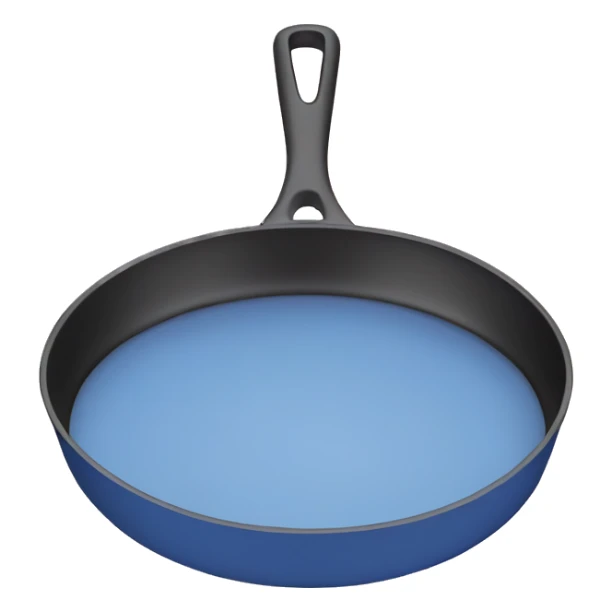 blue, yellow, and pink frying pan sticker
