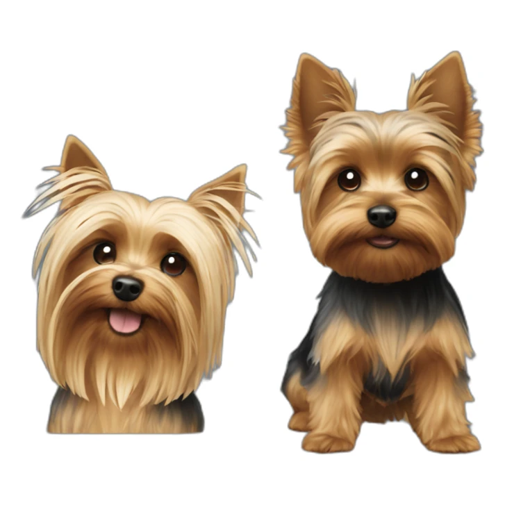 a yorkie terrier and a squirrrl sticker