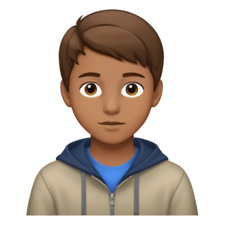 Niño de 13 años con el pelo marrón y piel cafe claro sticker