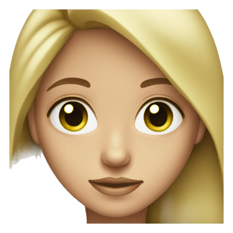 Light skin female with green eyes sticker