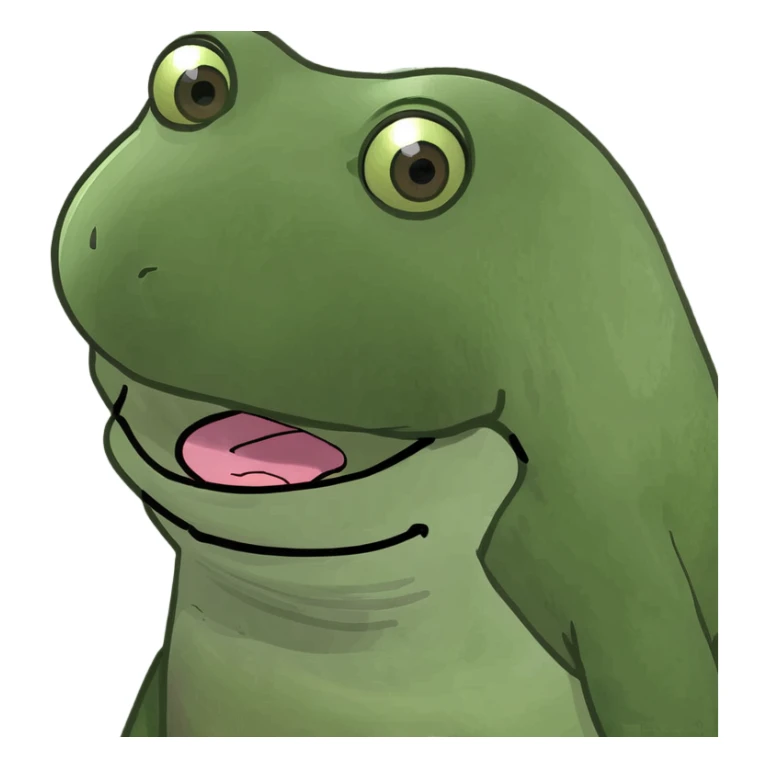 eyes looking up with tongue sticking out and shaking sticker