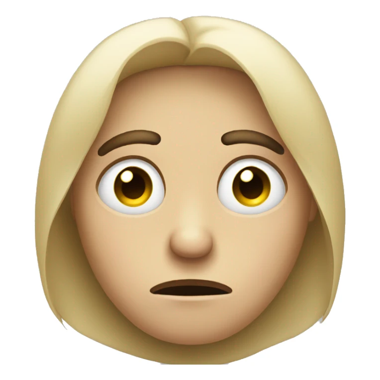 very very sad and tired face sticker