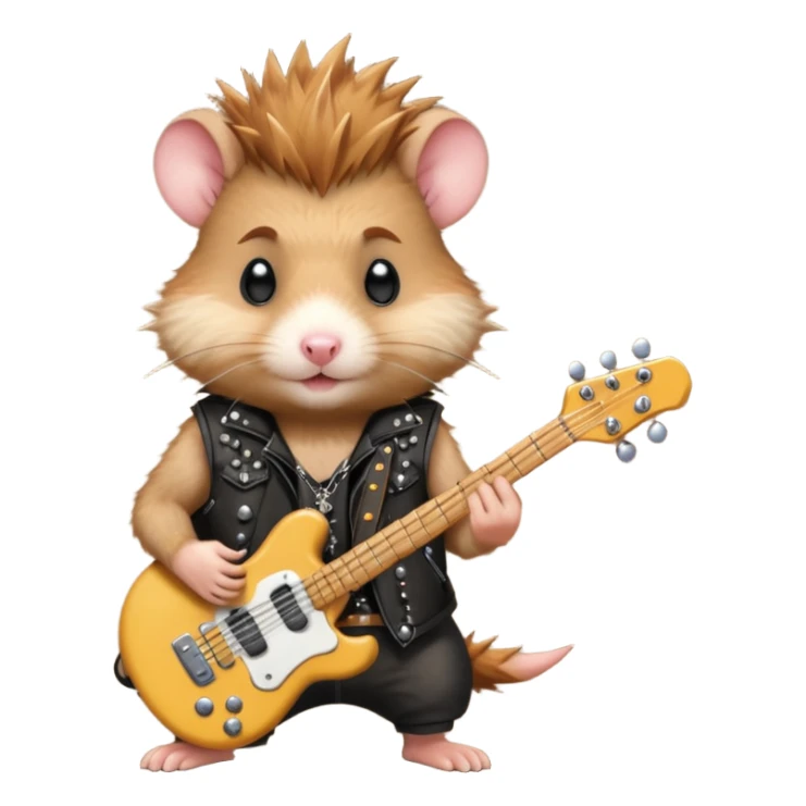 Punk guitarist hamster sticker
