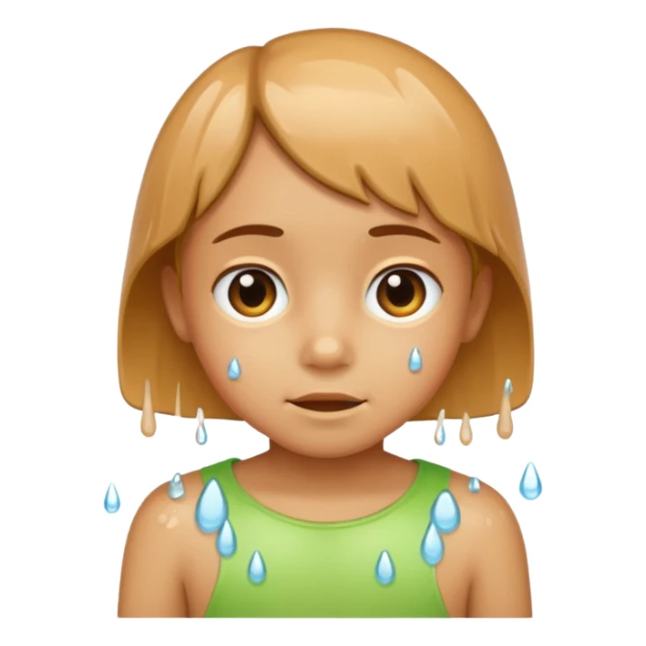 a child with wet cardboard skin tone sticker