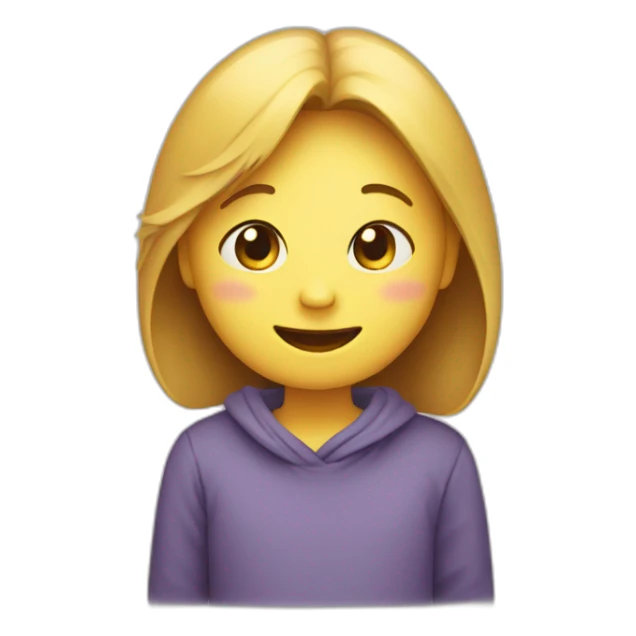 person with a heart of love who is shy sticker