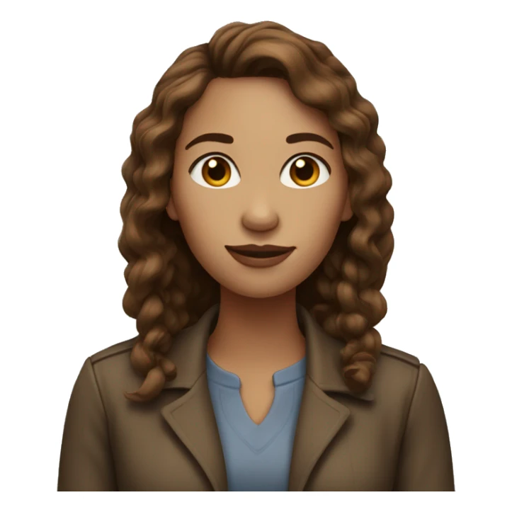 Light skinned women with brown hair  sticker