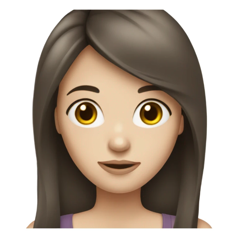 brunette girl with pale skin  sticker