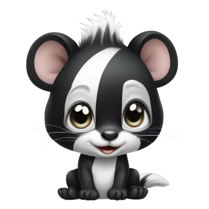 Why cute baby skunk with huge eyes sticker