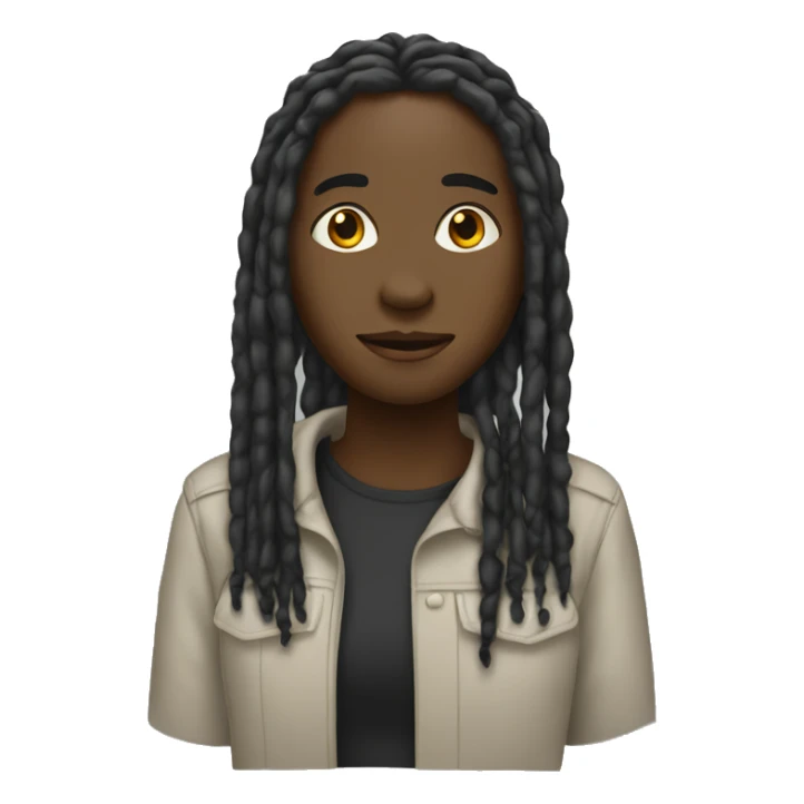 Black woman and man with dreads Couple emoji sticker