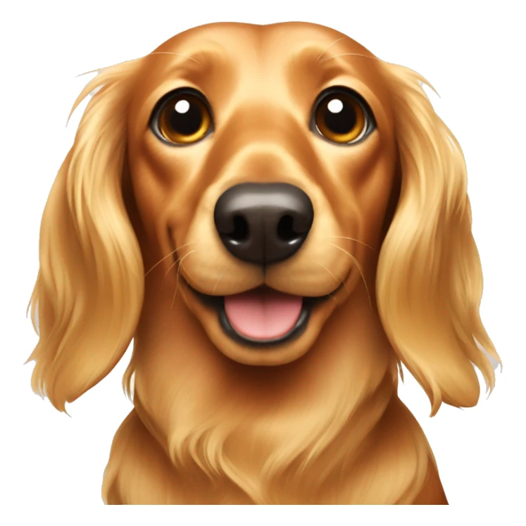 Golden long hair dachshund  sticker