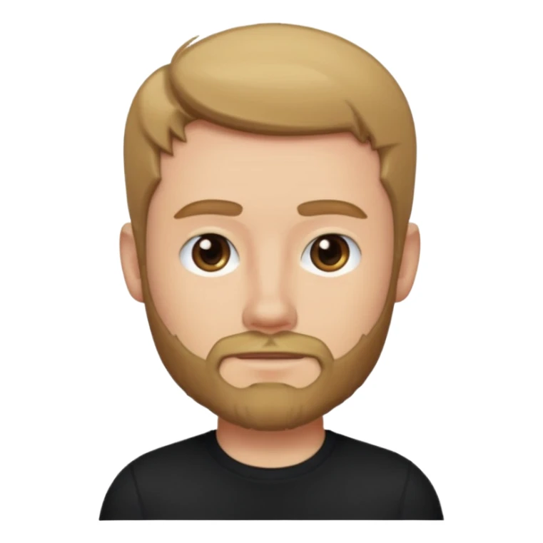 8-BitRyan with dark blonde hair and thin buzz beard, black shirt sticker