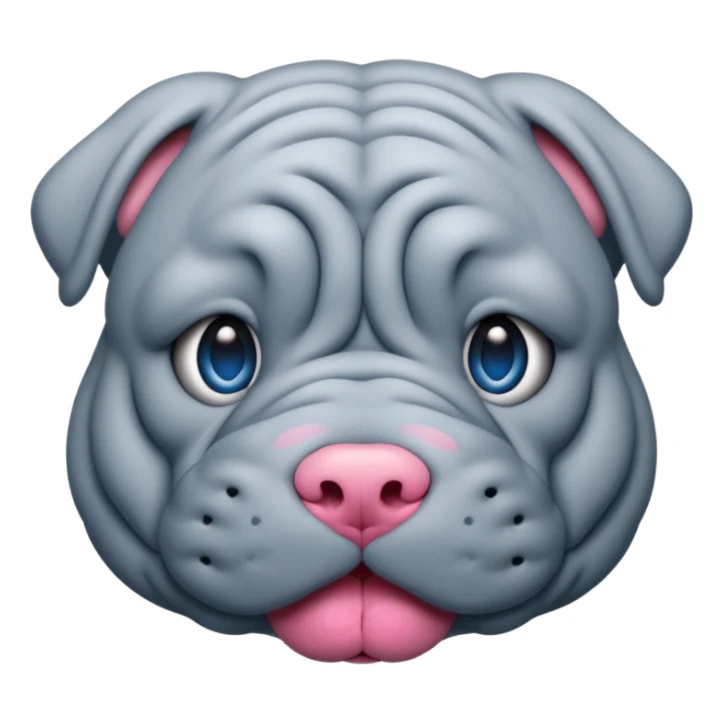 Grey blue shar pei blue eyes sticker