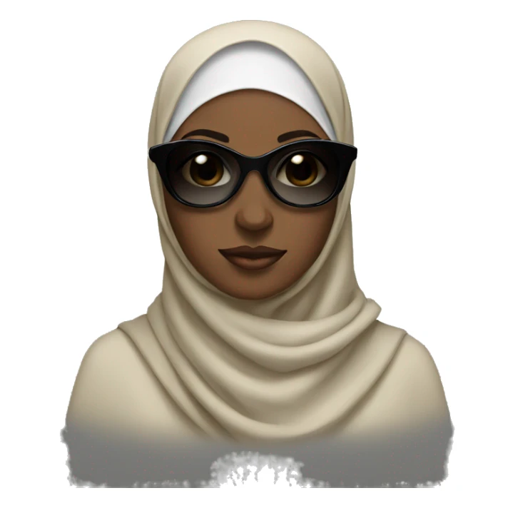 African Hijabi with dark sunglasses sticker