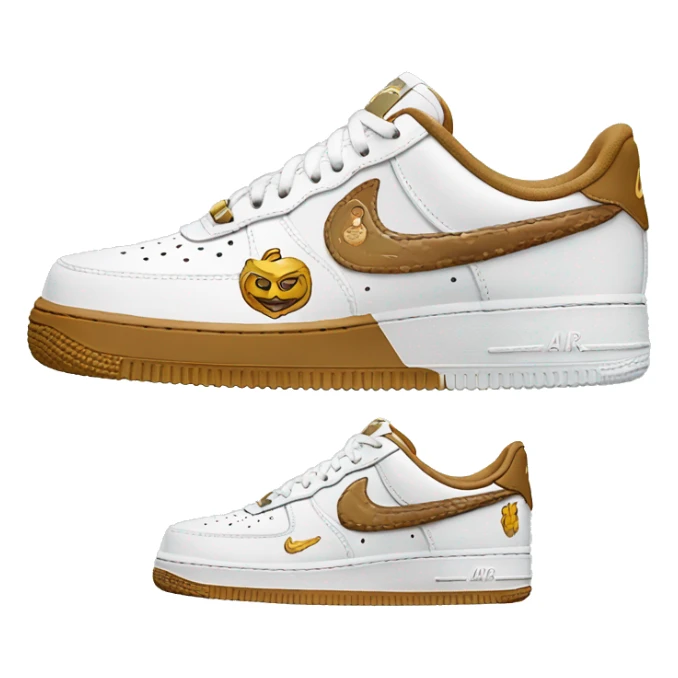 Nike Air force 1 sneakers with harry potter panting  sticker