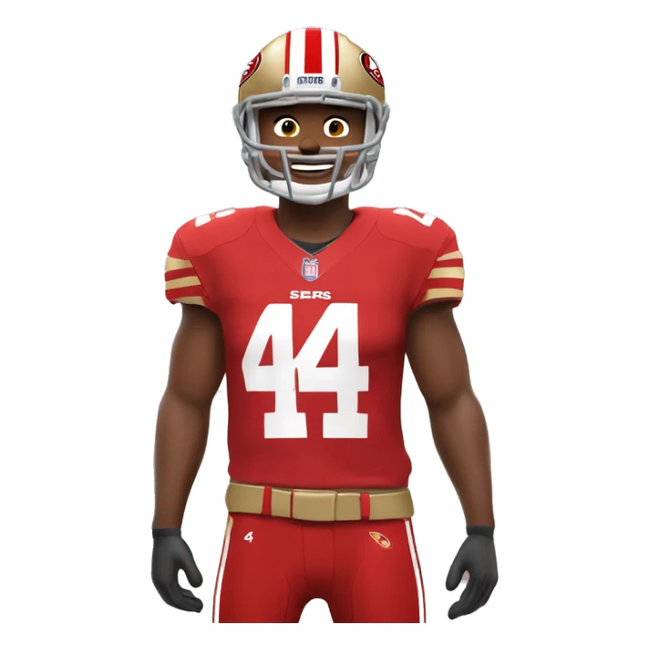 White man Ricky pearsall number 14 in San Francisco 49ers uniform  sticker