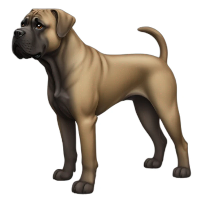 dog Cane Corso color fawn full body sticker