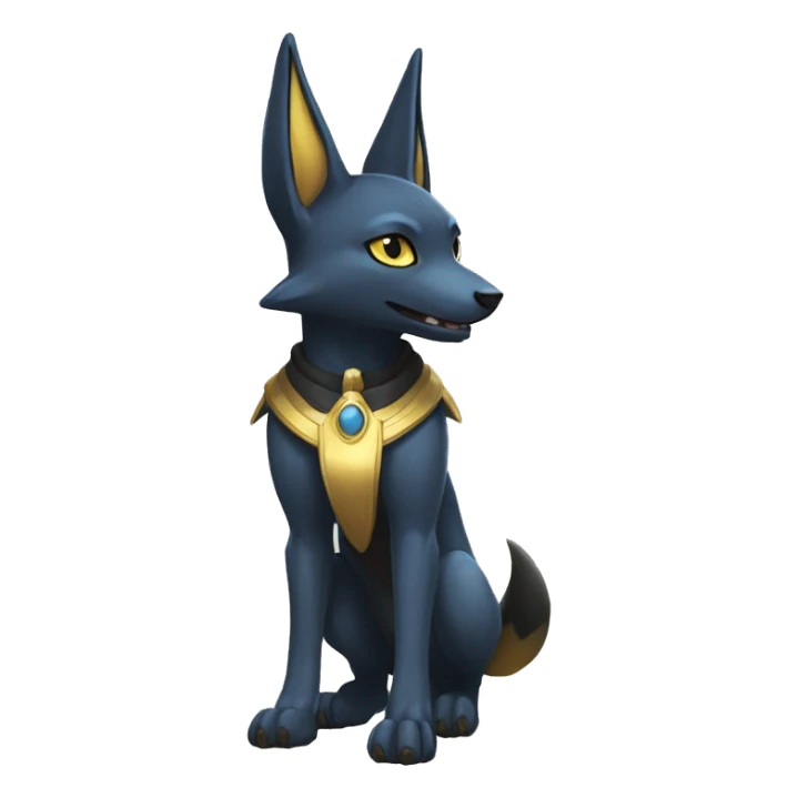 Anubis-Umbreon-Lucario on four legs full body sticker