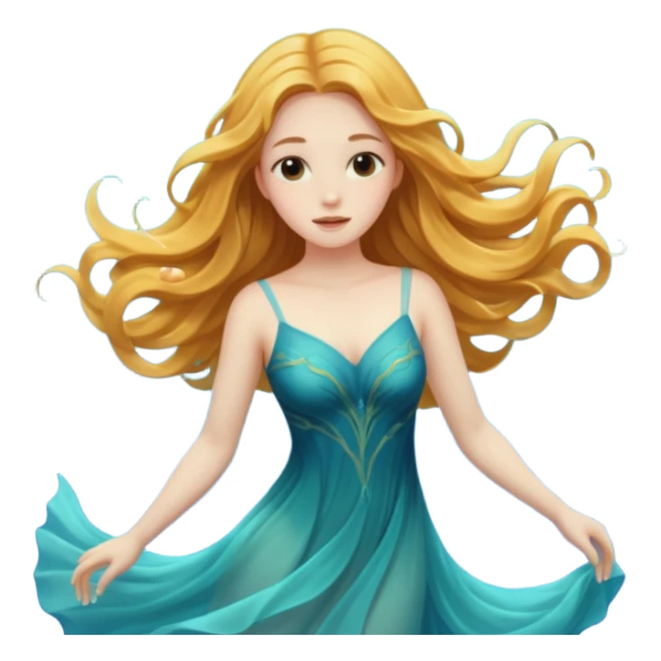 Underwater woman sticker