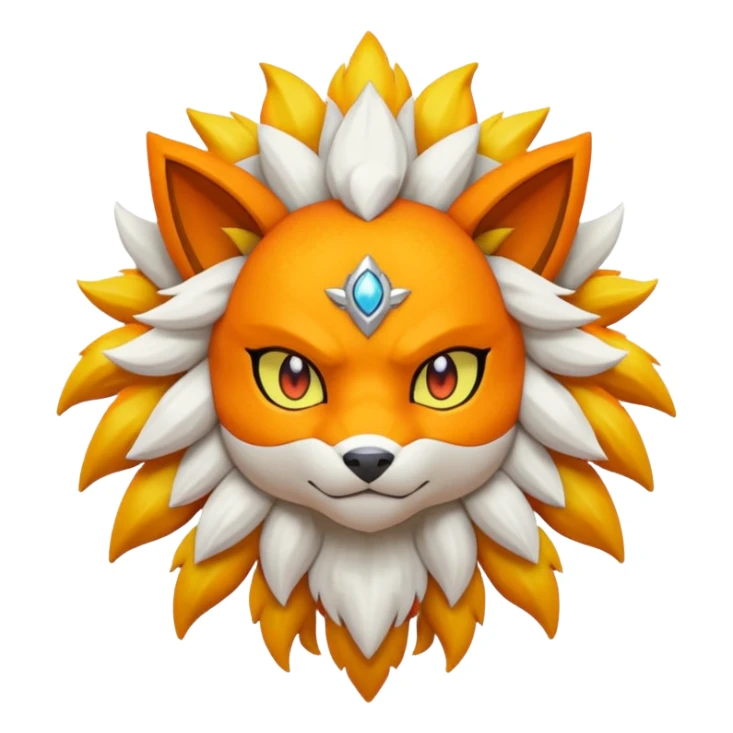 Pokemon legendary oragen and yellow solgaleo sticker